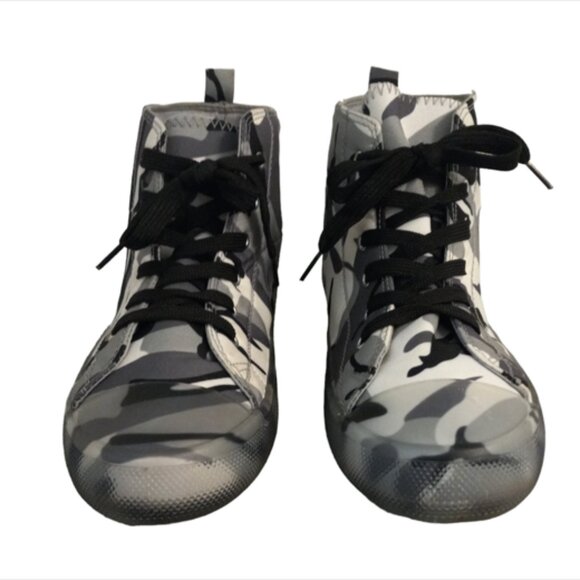 Taxi Black Grey Camouflage Camo HIGH TOP sneakers Shoes Size 8 - Picture 5 of 10